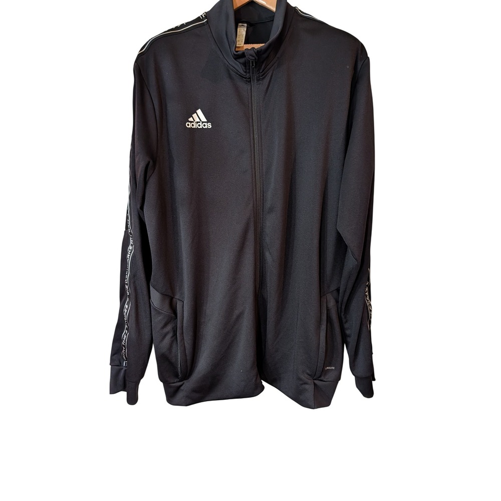 Adidas Mens Climalite Track Jacket Black XL The Brand With The 3 Stripes Tape